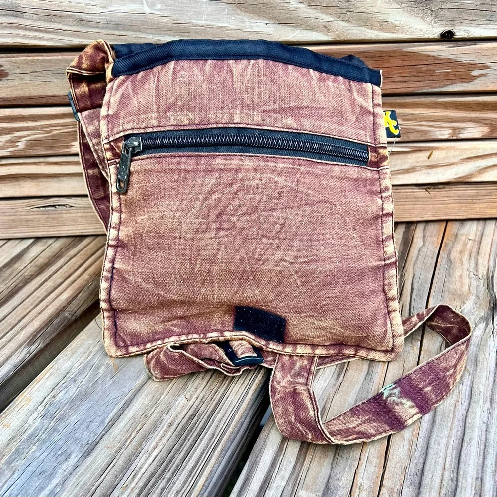 - Karma Circle Boho Monkey Distressed Crossbody Bag! NEW!